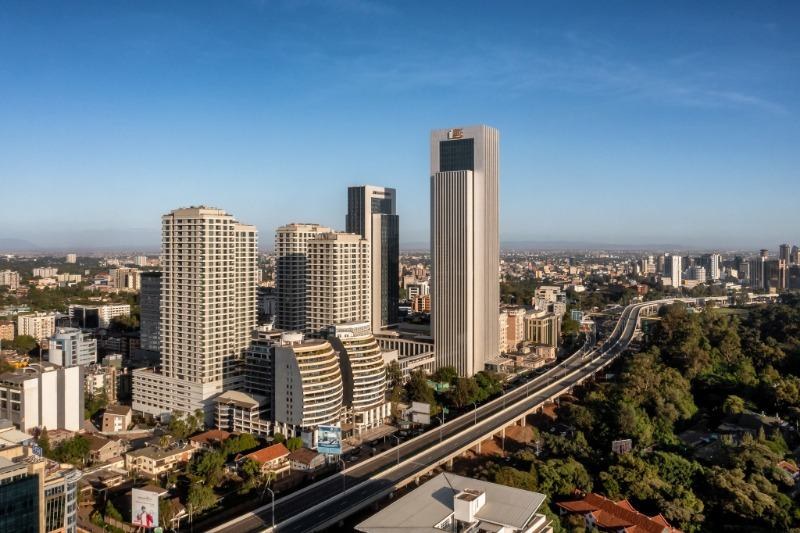 Nairobi commercial district skyline