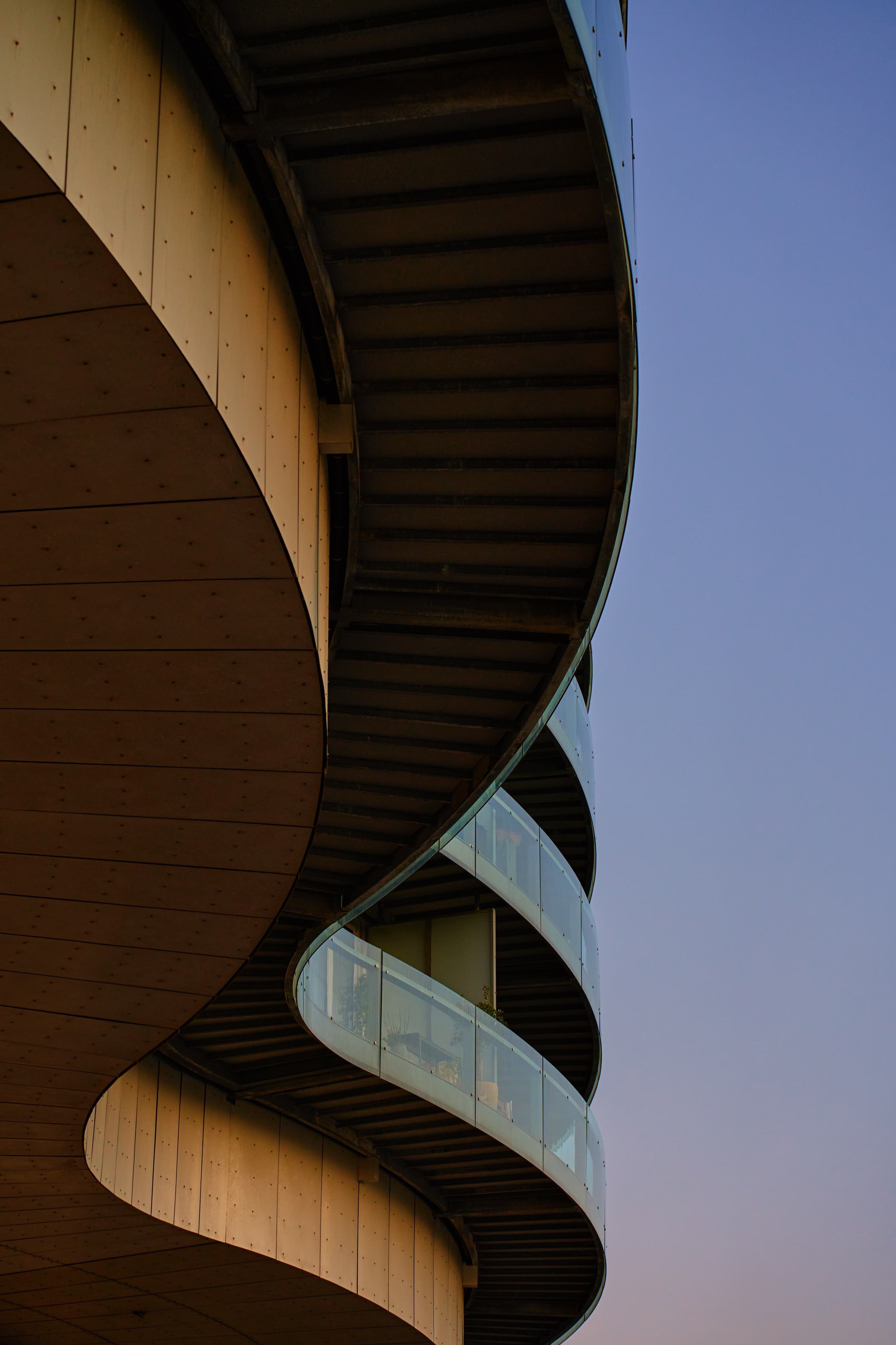 Curved contemporary building detail