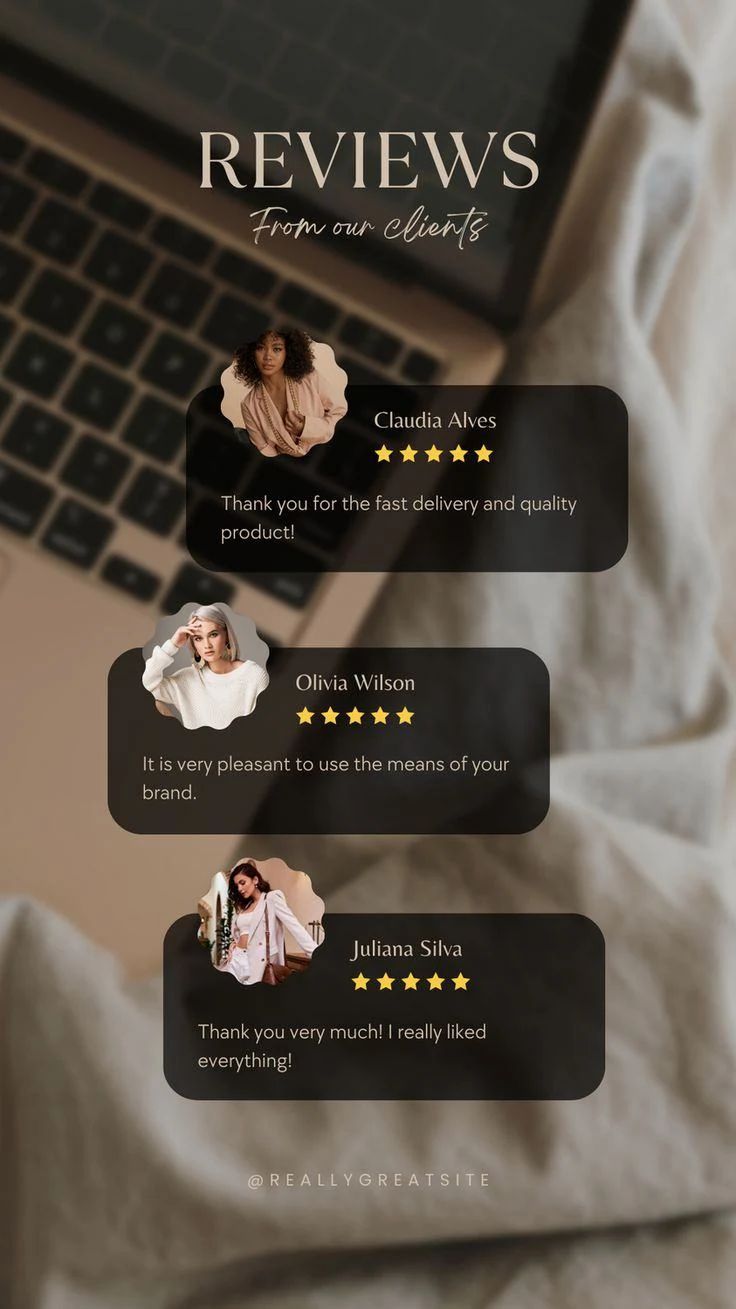 Sellam client reviews card