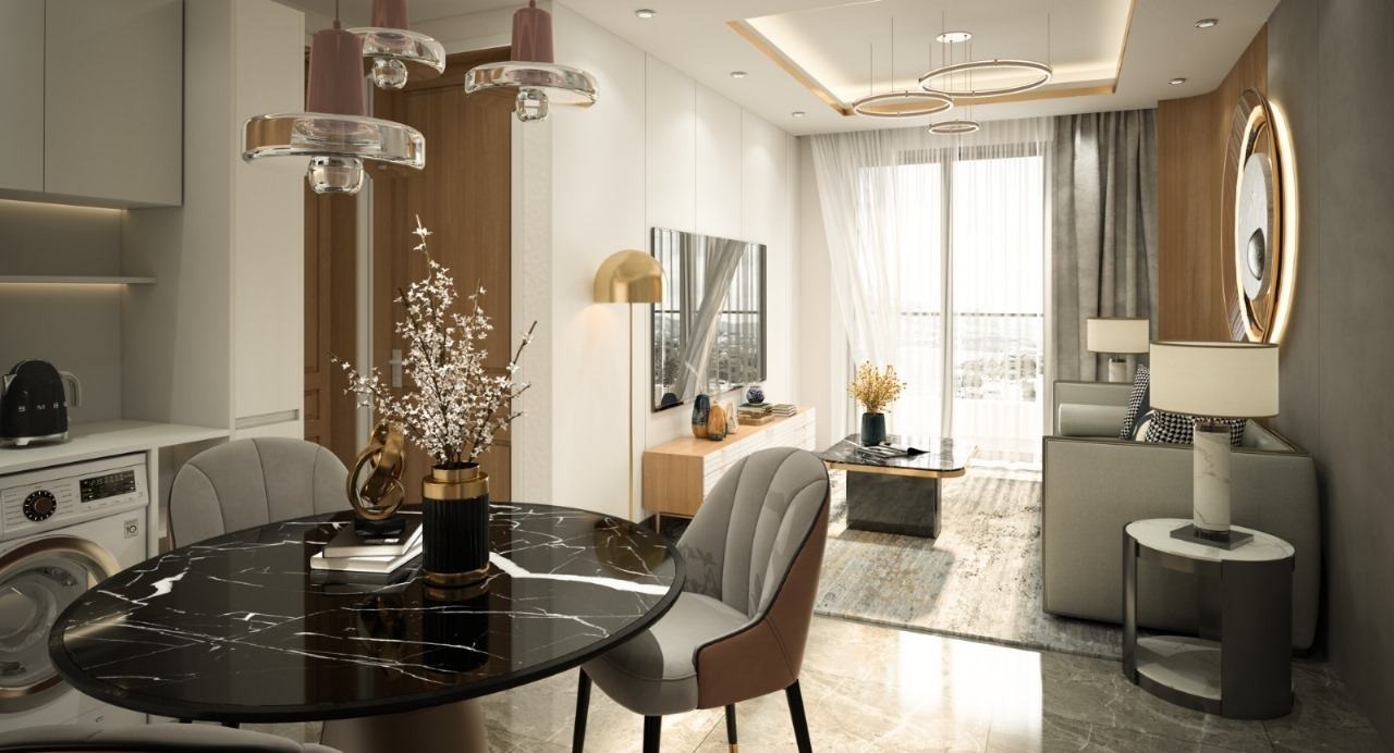 Open plan dining and living lounge